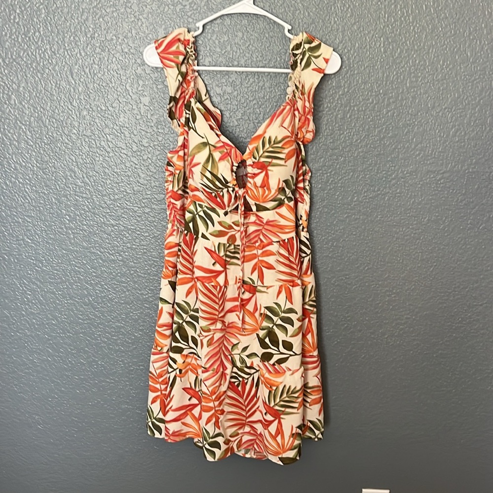 Steve Madden NYC XXXL Hawaiian Print Mini Tiered Dress